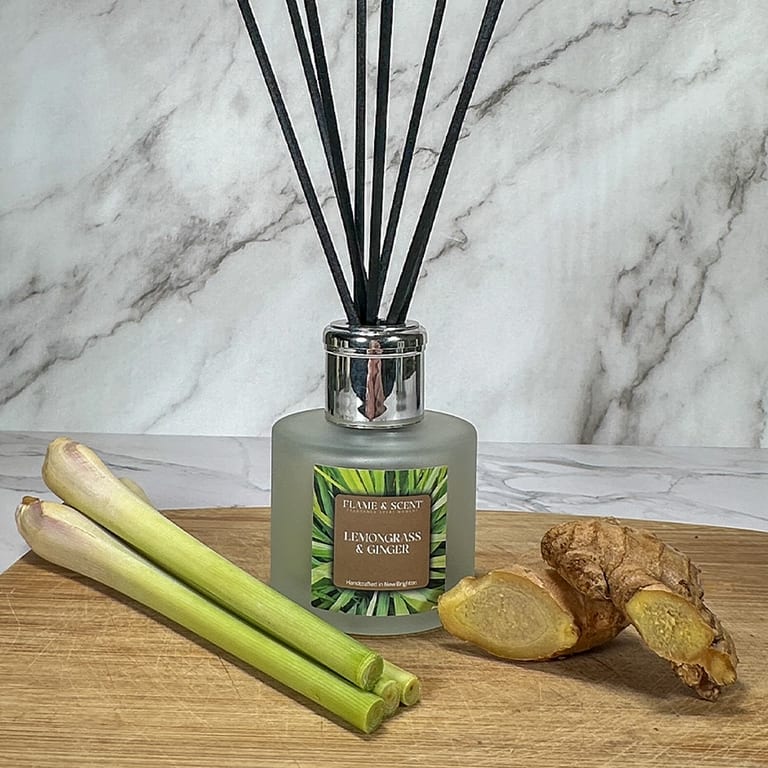 Flame and Scent Lemongrass and Ginger Reed Diffuser copy 768x768