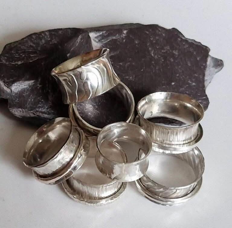 Silver Bucket Jewellery Silver Flared and Spinner Rings 768x754
